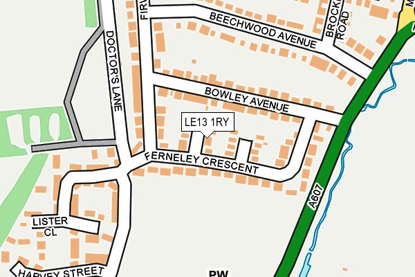 LE13 1RY map - OS OpenMap – Local (Ordnance Survey)