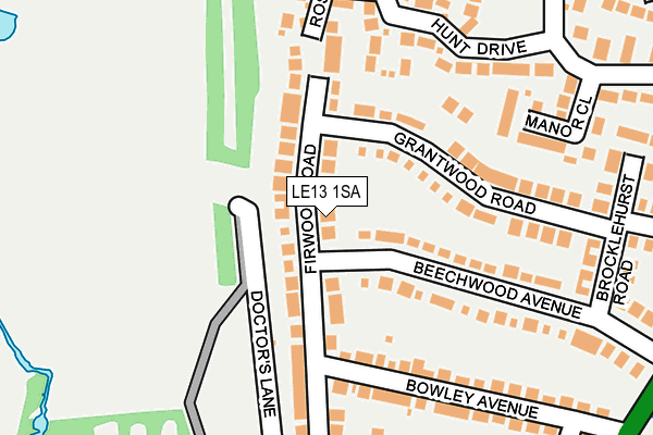 LE13 1SA map - OS OpenMap – Local (Ordnance Survey)