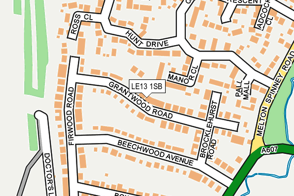 LE13 1SB map - OS OpenMap – Local (Ordnance Survey)