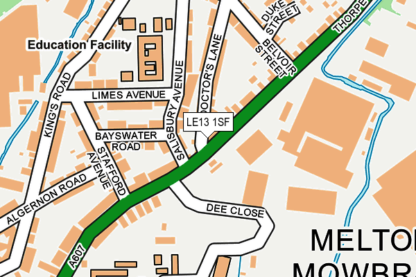 LE13 1SF map - OS OpenMap – Local (Ordnance Survey)