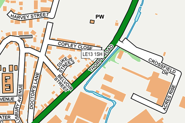 LE13 1SH map - OS OpenMap – Local (Ordnance Survey)