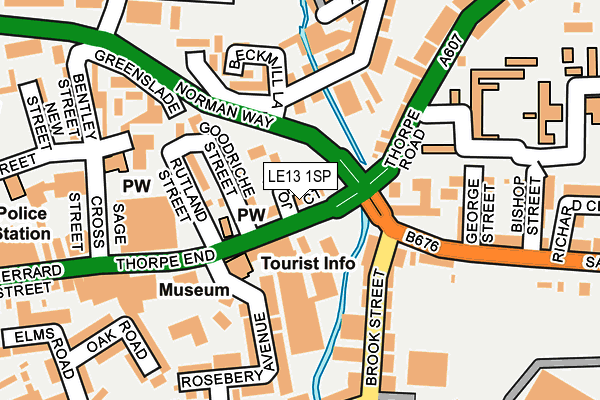 LE13 1SP map - OS OpenMap – Local (Ordnance Survey)