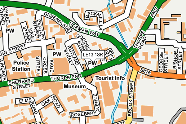 LE13 1SR map - OS OpenMap – Local (Ordnance Survey)