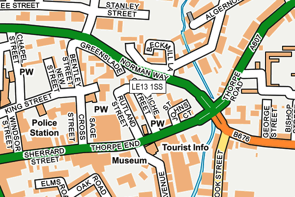 LE13 1SS map - OS OpenMap – Local (Ordnance Survey)