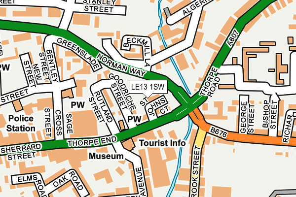 LE13 1SW map - OS OpenMap – Local (Ordnance Survey)