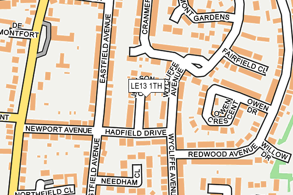 LE13 1TH map - OS OpenMap – Local (Ordnance Survey)