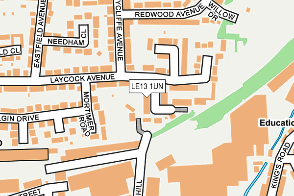 LE13 1UN map - OS OpenMap – Local (Ordnance Survey)