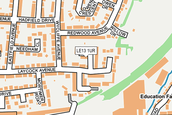 LE13 1UR map - OS OpenMap – Local (Ordnance Survey)