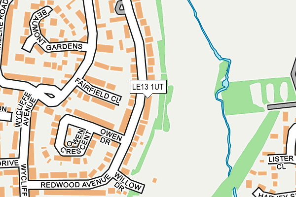 LE13 1UT map - OS OpenMap – Local (Ordnance Survey)