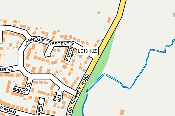 LE13 1UZ map - OS OpenMap – Local (Ordnance Survey)