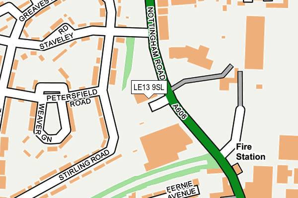 LE13 9SL map - OS OpenMap – Local (Ordnance Survey)