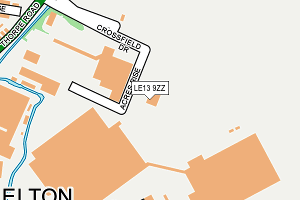 LE13 9ZZ map - OS OpenMap – Local (Ordnance Survey)