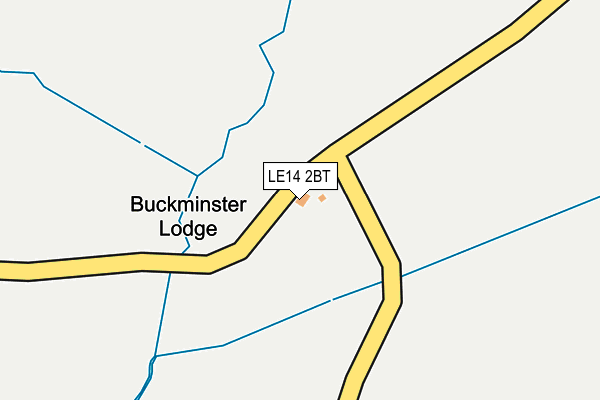 LE14 2BT map - OS OpenMap – Local (Ordnance Survey)