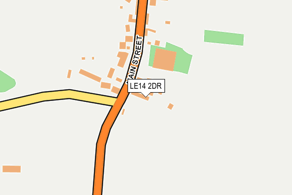 LE14 2DR map - OS OpenMap – Local (Ordnance Survey)
