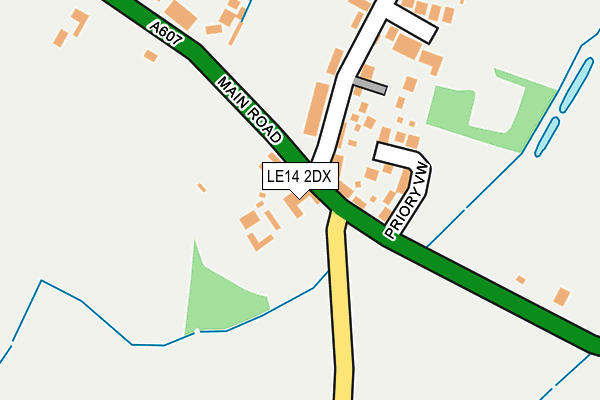 LE14 2DX map - OS OpenMap – Local (Ordnance Survey)