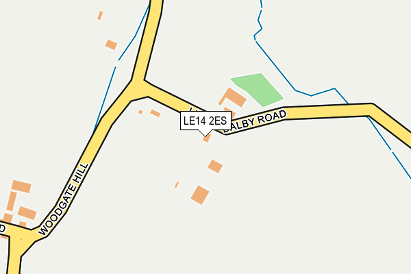LE14 2ES map - OS OpenMap – Local (Ordnance Survey)