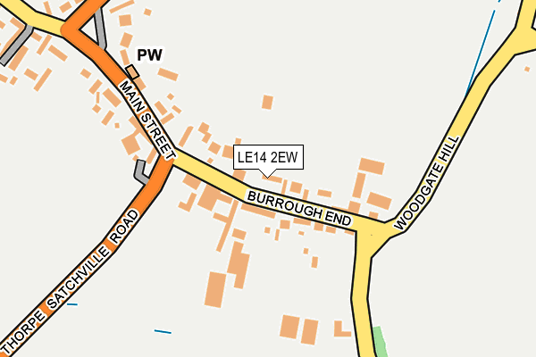 LE14 2EW map - OS OpenMap – Local (Ordnance Survey)