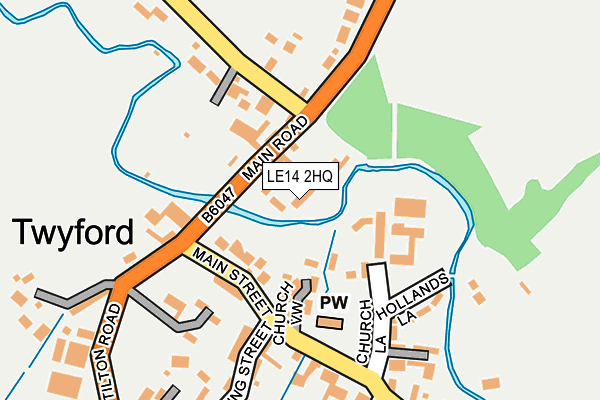 LE14 2HQ map - OS OpenMap – Local (Ordnance Survey)