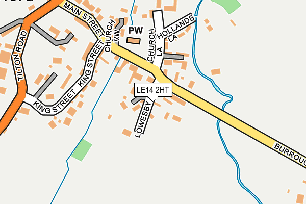 LE14 2HT map - OS OpenMap – Local (Ordnance Survey)