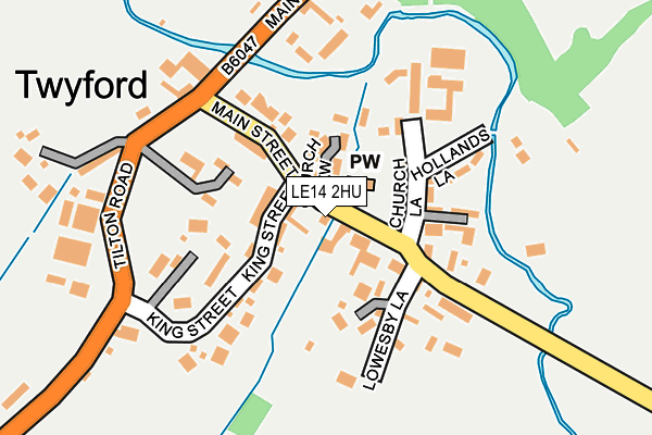 LE14 2HU map - OS OpenMap – Local (Ordnance Survey)