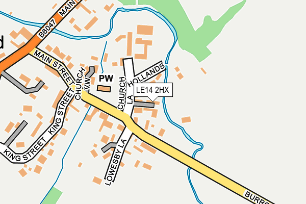 LE14 2HX map - OS OpenMap – Local (Ordnance Survey)