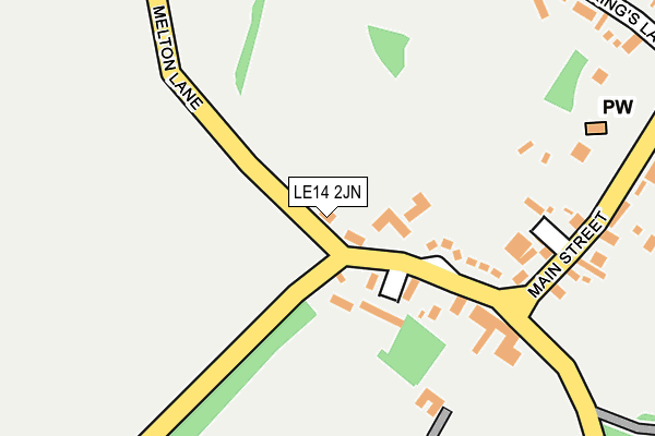 LE14 2JN map - OS OpenMap – Local (Ordnance Survey)