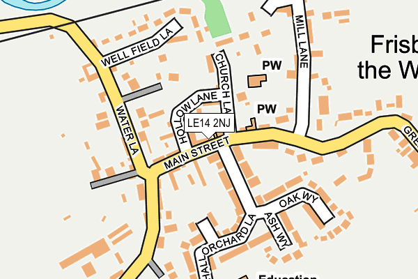 LE14 2NJ map - OS OpenMap – Local (Ordnance Survey)