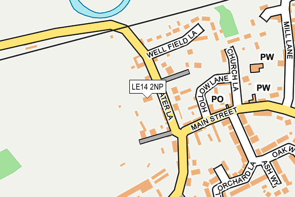 LE14 2NP map - OS OpenMap – Local (Ordnance Survey)
