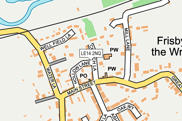 LE14 2NQ map - OS OpenMap – Local (Ordnance Survey)