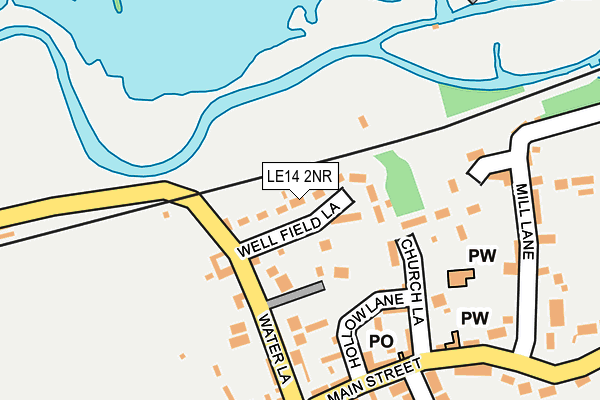 LE14 2NR map - OS OpenMap – Local (Ordnance Survey)