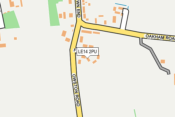LE14 2PU map - OS OpenMap – Local (Ordnance Survey)