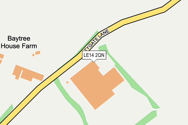 LE14 2QN map - OS OpenMap – Local (Ordnance Survey)