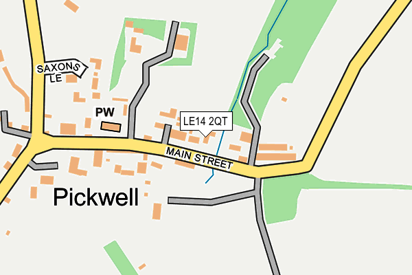 LE14 2QT map - OS OpenMap – Local (Ordnance Survey)