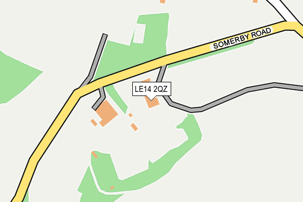 LE14 2QZ map - OS OpenMap – Local (Ordnance Survey)