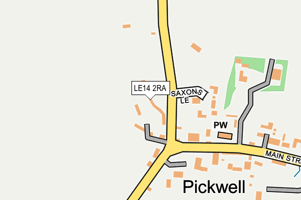 LE14 2RA map - OS OpenMap – Local (Ordnance Survey)