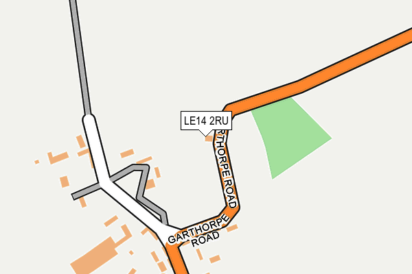 LE14 2RU map - OS OpenMap – Local (Ordnance Survey)