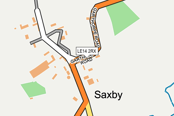 LE14 2RX map - OS OpenMap – Local (Ordnance Survey)