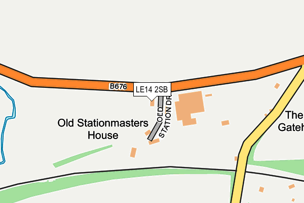 LE14 2SB map - OS OpenMap – Local (Ordnance Survey)