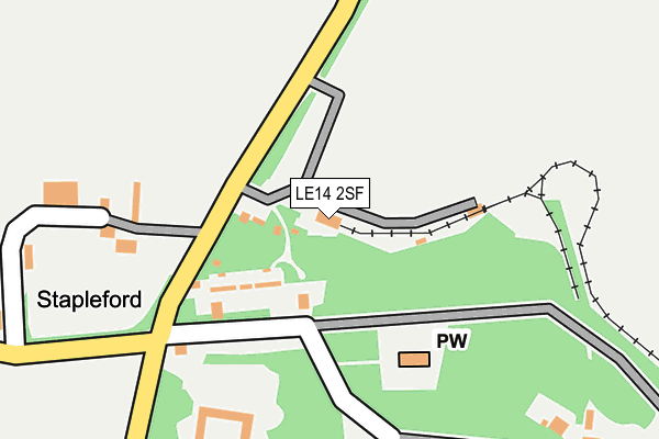LE14 2SF map - OS OpenMap – Local (Ordnance Survey)