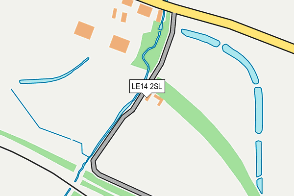 LE14 2SL map - OS OpenMap – Local (Ordnance Survey)