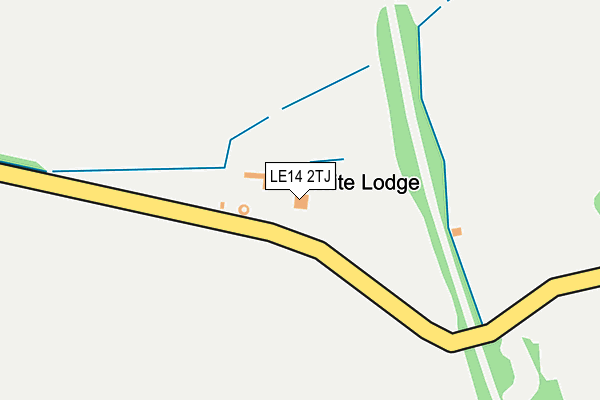 LE14 2TJ map - OS OpenMap – Local (Ordnance Survey)