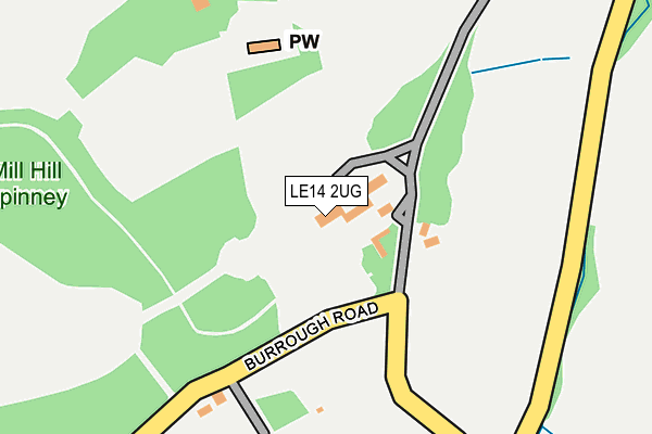 LE14 2UG map - OS OpenMap – Local (Ordnance Survey)