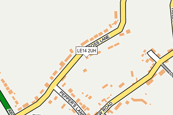 LE14 2UH map - OS OpenMap – Local (Ordnance Survey)