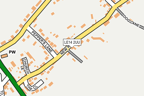 LE14 2UU map - OS OpenMap – Local (Ordnance Survey)