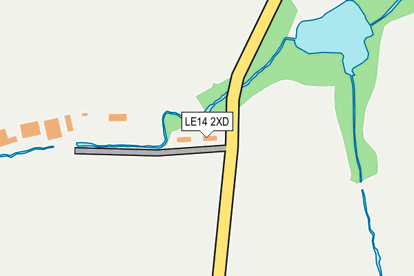 LE14 2XD map - OS OpenMap – Local (Ordnance Survey)
