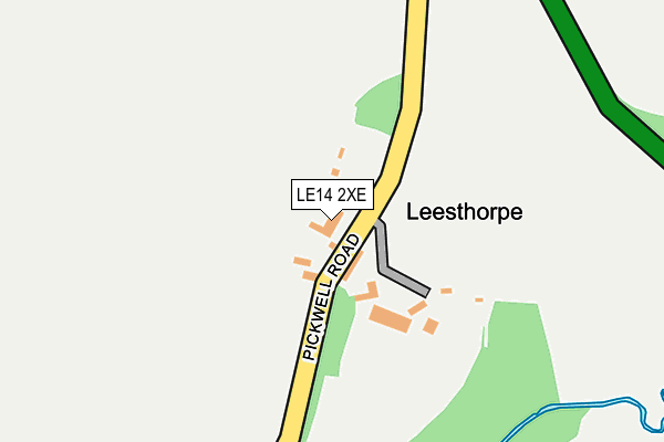 LE14 2XE map - OS OpenMap – Local (Ordnance Survey)