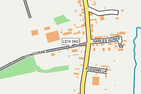 LE14 3AG map - OS OpenMap – Local (Ordnance Survey)