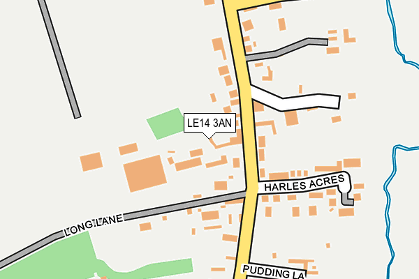 LE14 3AN map - OS OpenMap – Local (Ordnance Survey)