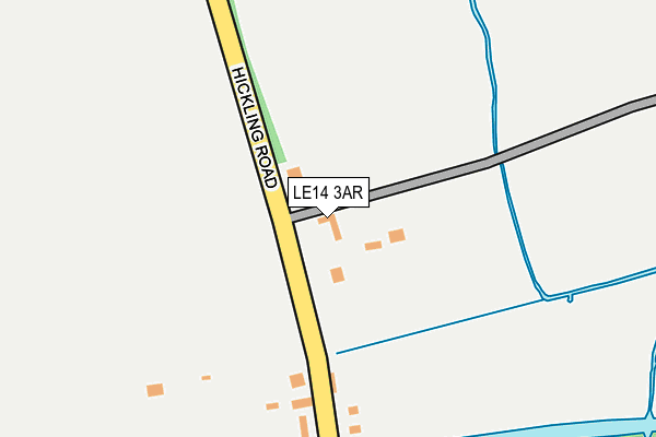 LE14 3AR map - OS OpenMap – Local (Ordnance Survey)