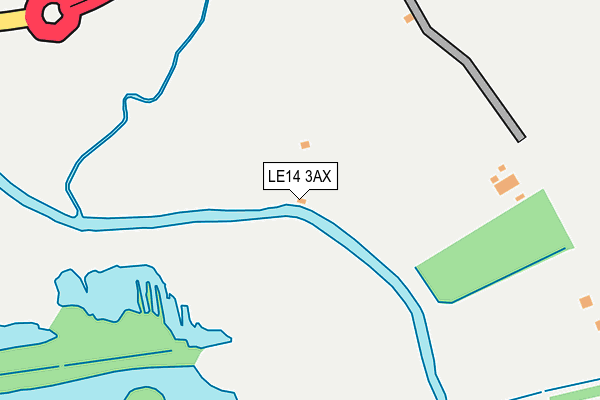 LE14 3AX map - OS OpenMap – Local (Ordnance Survey)